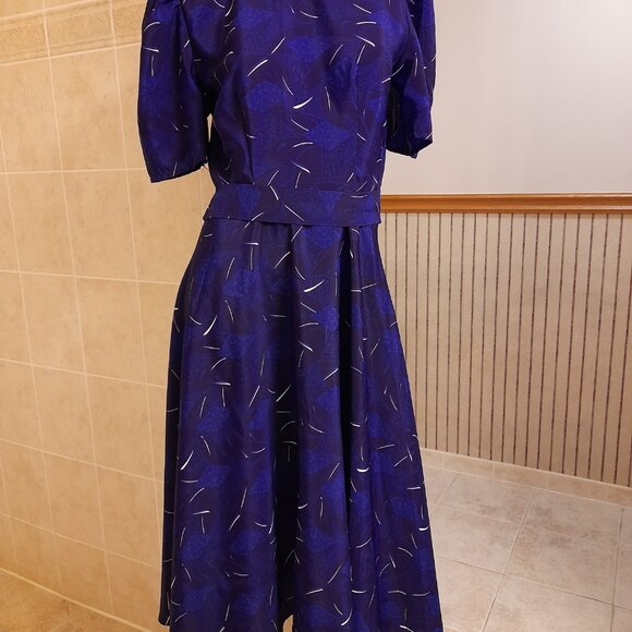 Amish Mennonite Dress Blue Handmade NO CAPE Cottagecore Old Fashioned - Picture 7 of 7